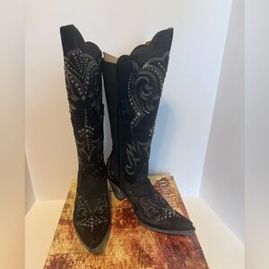OLD GRINGO DION TALL USADO SNOW SOLE COW HAIR LEATHER BOOTS SZ 9.5